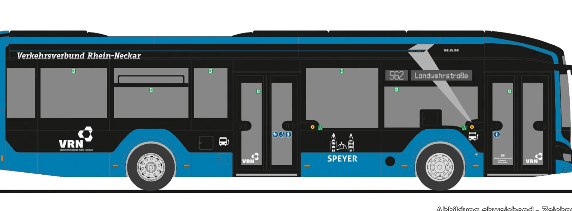 RIETZE 76349 MAN Lions City 12 E VRN Stadtbus Speyer - DB Regio Bus Mitte | Busmodell 1:87