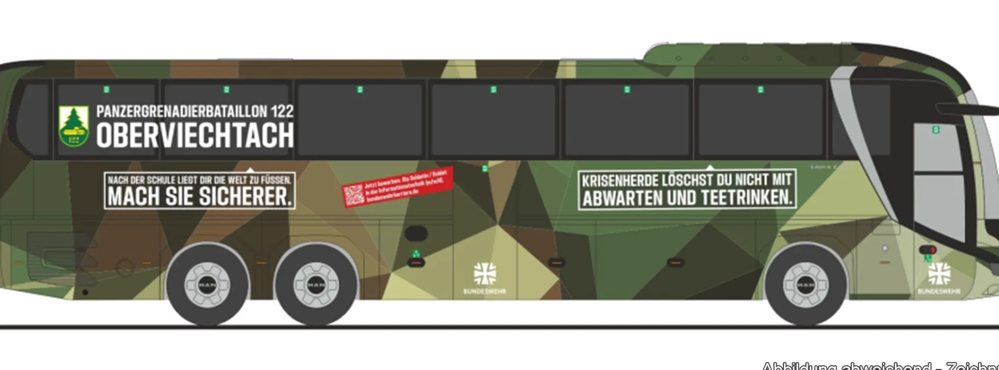 RIETZE 74871 MAN Lions Coach L17 Bundeswehr Panzergrenadierbatallion 122 | Militärmodell 1:87
