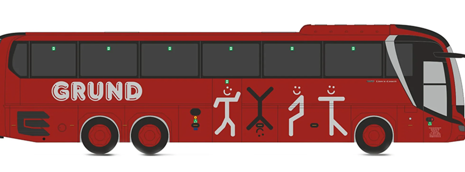 RIETZE 74864 MAN Lions Coach L 2017 Omnibus Grund Lehrte Busmodell 1:87