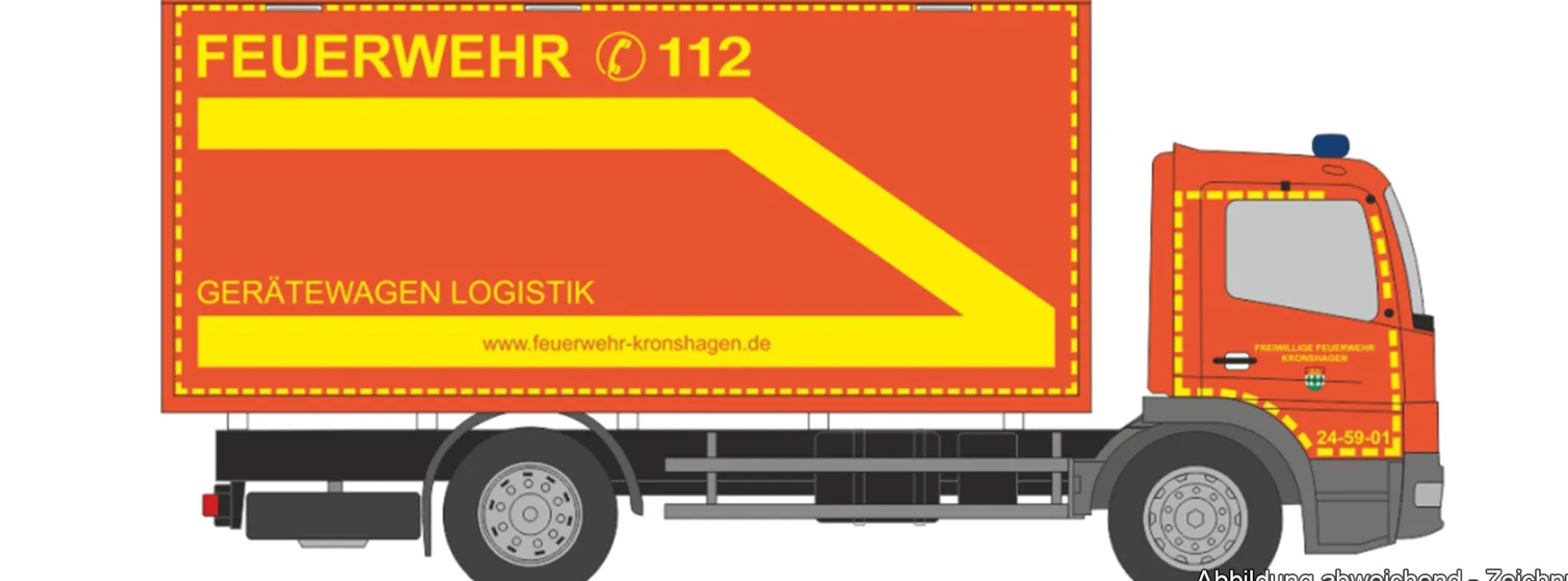RIETZE 72514 MB Atego GW-L Feuerwehr Kronshagen | Blaulichtmodell 1:87