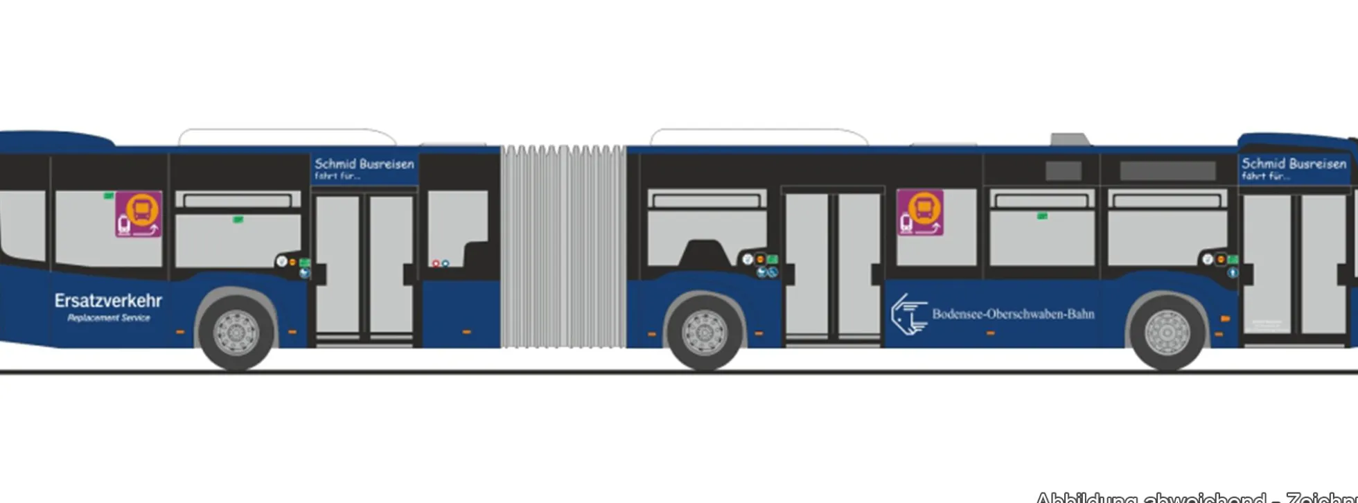 RIETZE 69329 MB Citaro G 12 Bodensee-Oberschwaben-Bahn - SEV | Busmodell 1:87