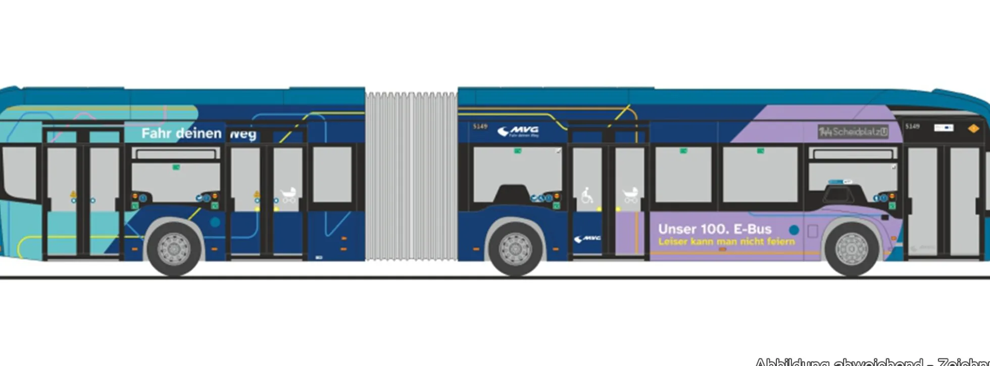 RIETZE 77639 MB eCitaro G MVG München - 100. E-Bus | Busmodell 1:87