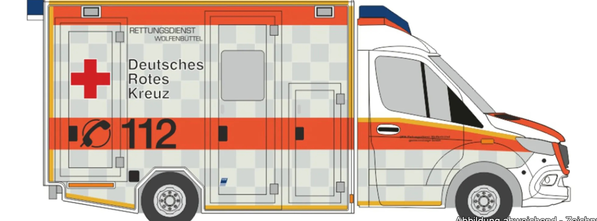 RIETZE 76117 MB GSF RTW Deutsches Rotes Kreuz Wolfenbüttel | Blaulichtmodell 1:87