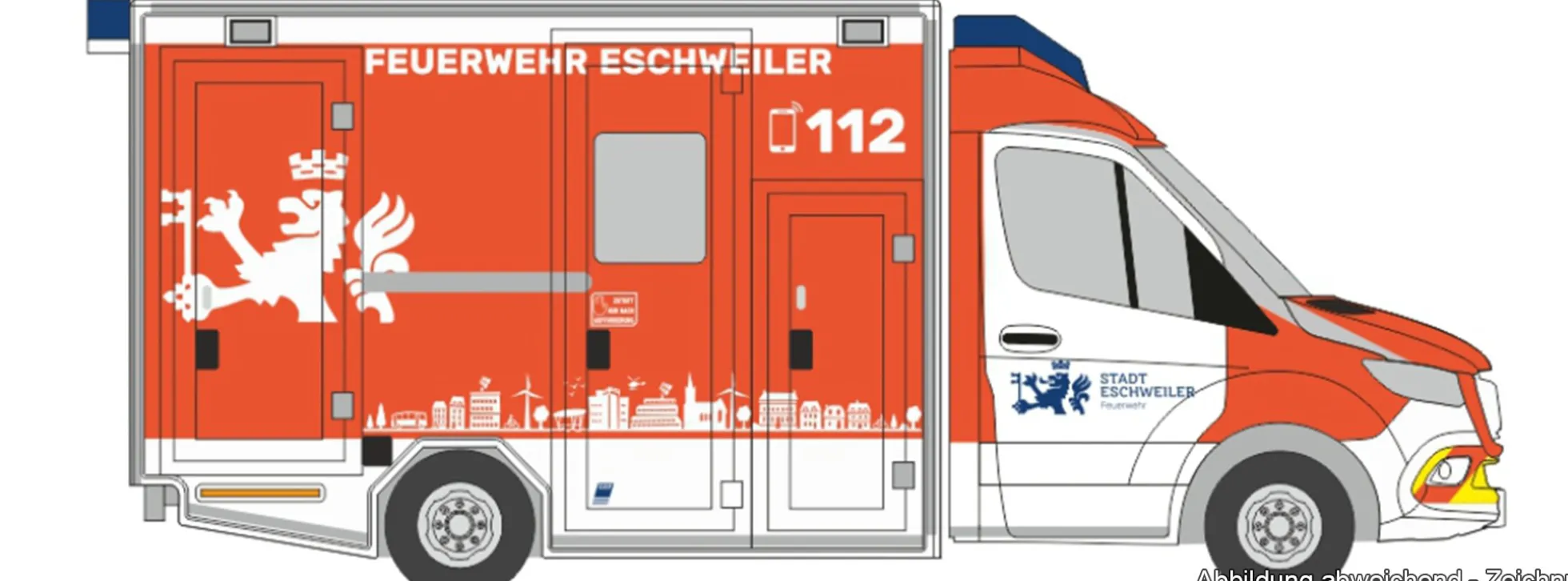 RIETZE 76107 MB Sprinter RTW 2018 Rettungsdienst Feuerwehr Eschweiler | Blaulichtmodell 1:87