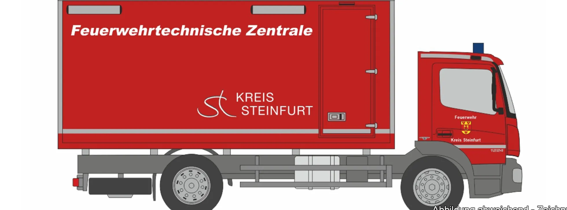 RIETZE 72515 Mercedes-Benz Atego GW-L Feuerwehrtechnische Zentrale | Blaulichtmodell 1:87