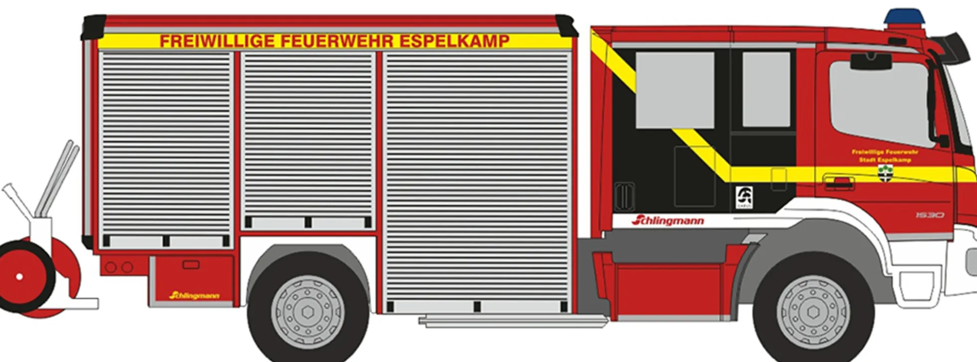 RIETZE 72935 Mercedes-Benz Atego HLF Varus Feuerwehr Espelkamp Blaulichtmodell 1:87