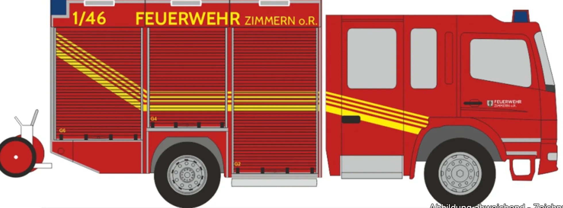 RIETZE 68928 Mercedes-Benz Atego 13 Magirus Lohr FW Zimmern | Blaulichtmodell 1:87