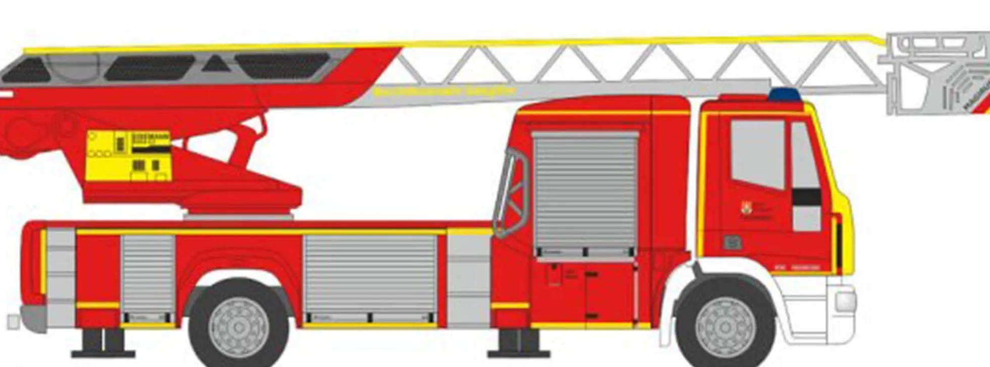 RIETZE 68582 Mercedes-Benz Atego Magirus Drehleiter Feuerwehr Salzgitter Blaulichtmodell 1:87