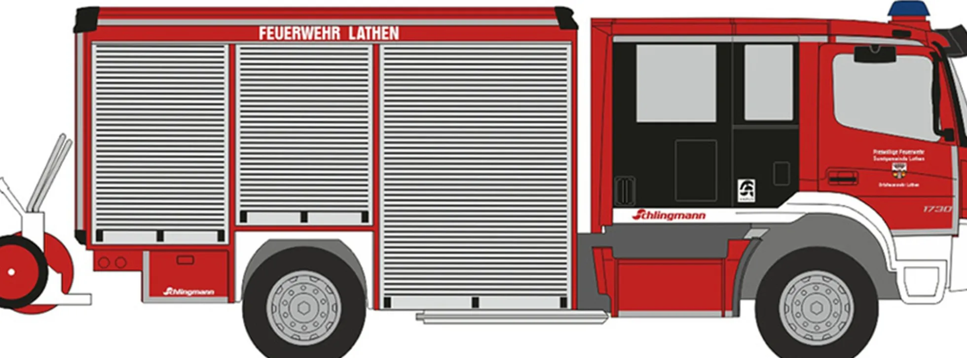 RIETZE 72947 Mercedes-Benz Atego Varus HLF Feuerwehr Lathen Blaulichtmodell 1:87