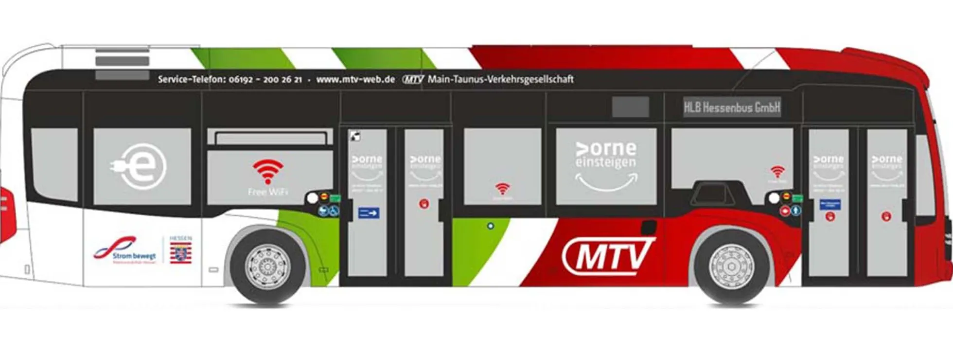 RIETZE 75544 Mercedes-Benz eCitaro HLB Hessenbus Busmodell 1:87