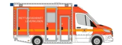 RIETZE 76275 Mercedes-Benz GSF RTW 2018 Feuerwehr Leverkusen Blaulichtmodell 1:87