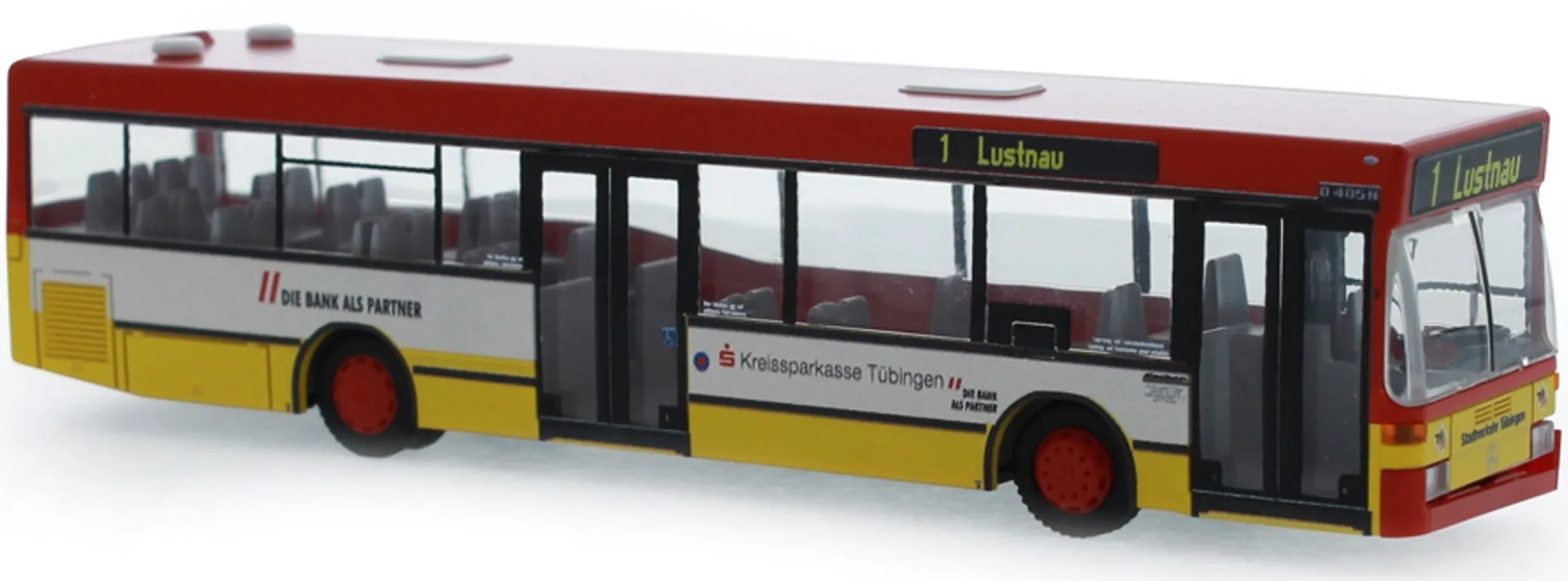 RIETZE 75238 Mercedes-Benz O405 N2 Omnibus Kocher Sparkasse Tübingen Busmodell 1:87