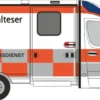 RIETZE 76153 Mercedes-Benz RTW Strobel 18 Rettungsdienst Malteser Marburg | Blaulichtmodell 1:87