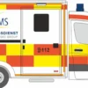 RIETZE 76129 Mercedes-Benz Sprinter WAS Design RTW 18 IMS Rettungsdienst | Blaulichtmodell 1:87