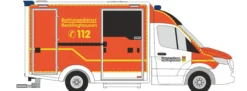 RIETZE 76160 Mercedes-Benz Sprinter RTW WAS 2018 Rettung Recklinghausen Blaulichtmodell 1:87