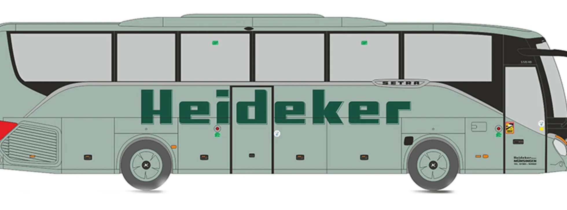 RIETZE 77923 Setra S515 HD Heideker Reisen Münsingen Busmodell 1:87