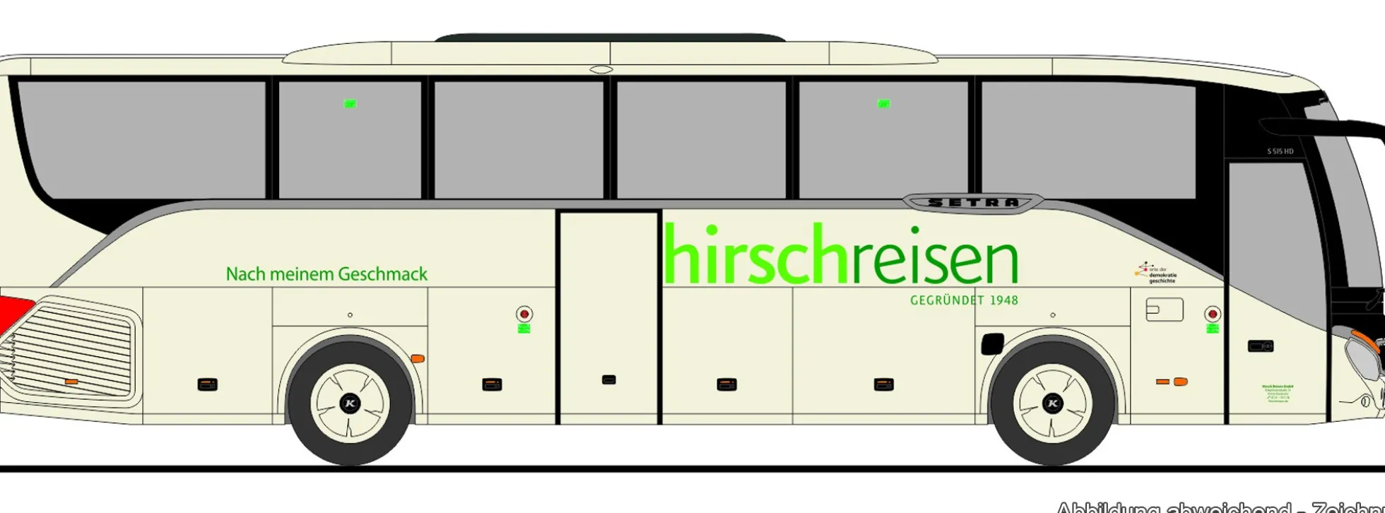 RIETZE 77913 Setra S515 HD Hirsch Reisen Karlsruhe | Busmodell 1:87