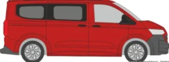 RIETZE 11727 VW e-Transporter KR T7 graphit intensives rot mit Fenstern | Modellauto 1:87