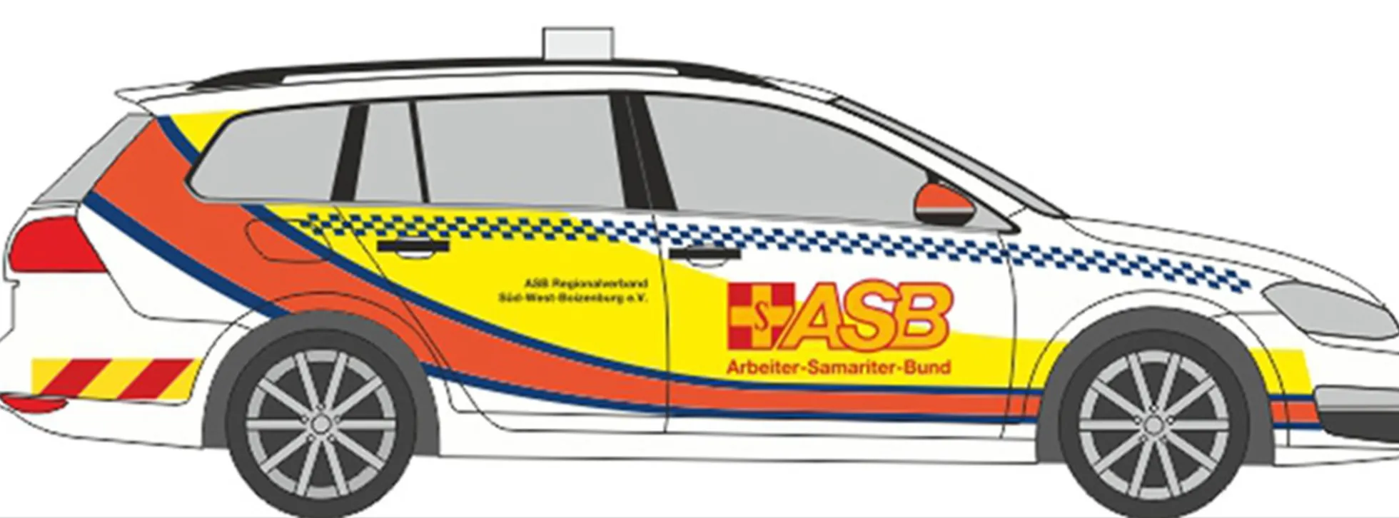 RIETZE 53330 VW Golf 7 Variant First Responder ASB Boizenburg Blaulichtmodell 1:87