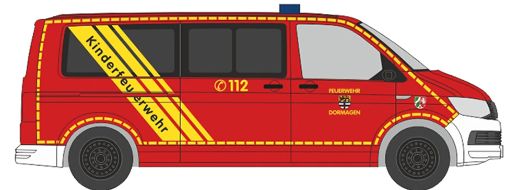 RIETZE 53793 VW T6 Bus Feuerwehr Dormagen Blaulichtmodell 1:87