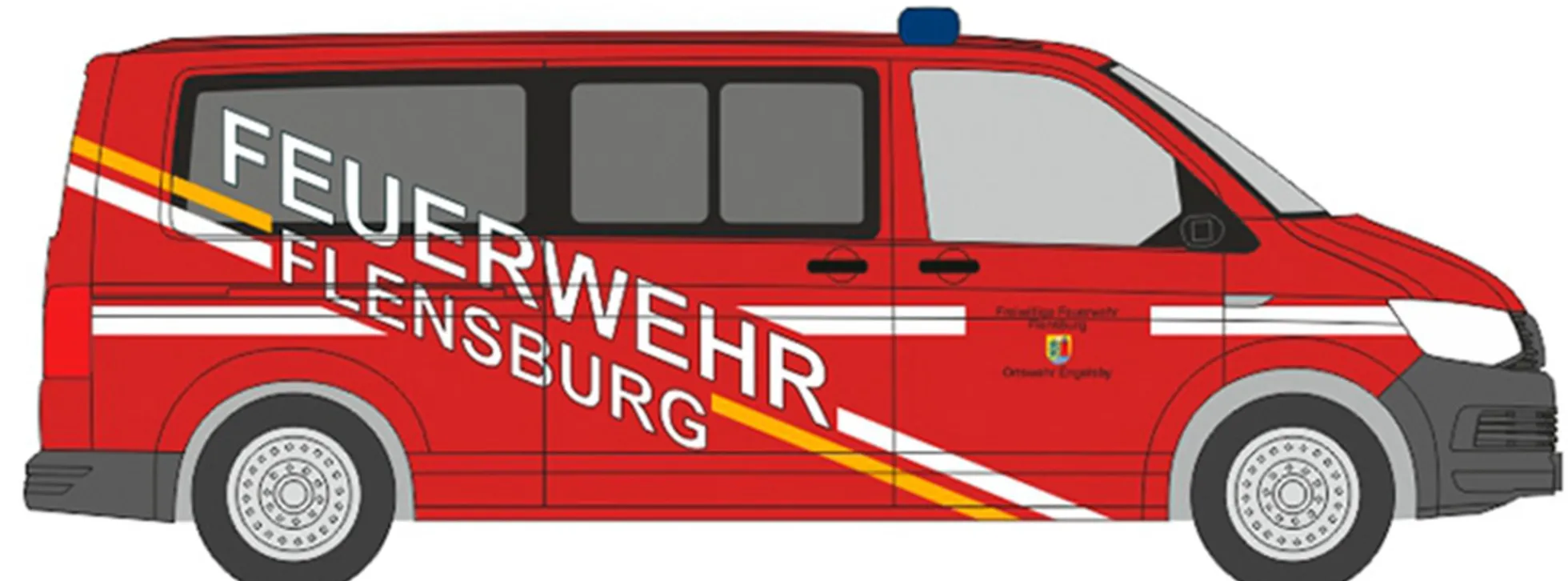 RIETZE 53789 VW T6 Bus Feuerwehr Flensburg-Engelsby Blaulichtmodell 1:87