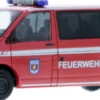 RIETZE 53706 VW T6.1 Bus Feuerwehr Genthin Blaulichtmodell 1:87
