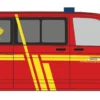 RIETZE 53809 VW T6 Bus Feuerwehr Krefeld Blaulichtmodell 1:87