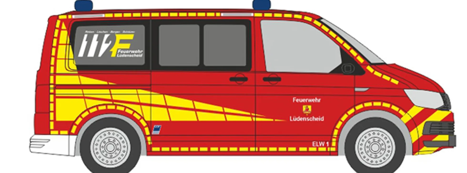 RIETZE 53907 VW T6 Bus Feuerwehr Lüdenscheid Blaulichtmodell 1:87