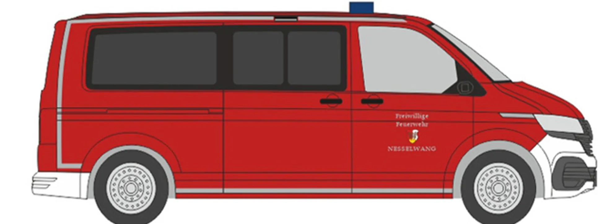 RIETZE 53860 VW T6.1 Bus Feuerwehr Nesselwang Blaulichtmodell 1:87