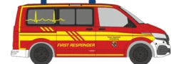RIETZE 53913 VW T6.1 Bus First Responder Feuerwehr Unterföhring Blaulichtmodell 1:87