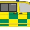 RIETZE 53964 VW T6.1 Bus SMUR 112 Rettungsdienst Belgien Blaulichtmodell 1:87