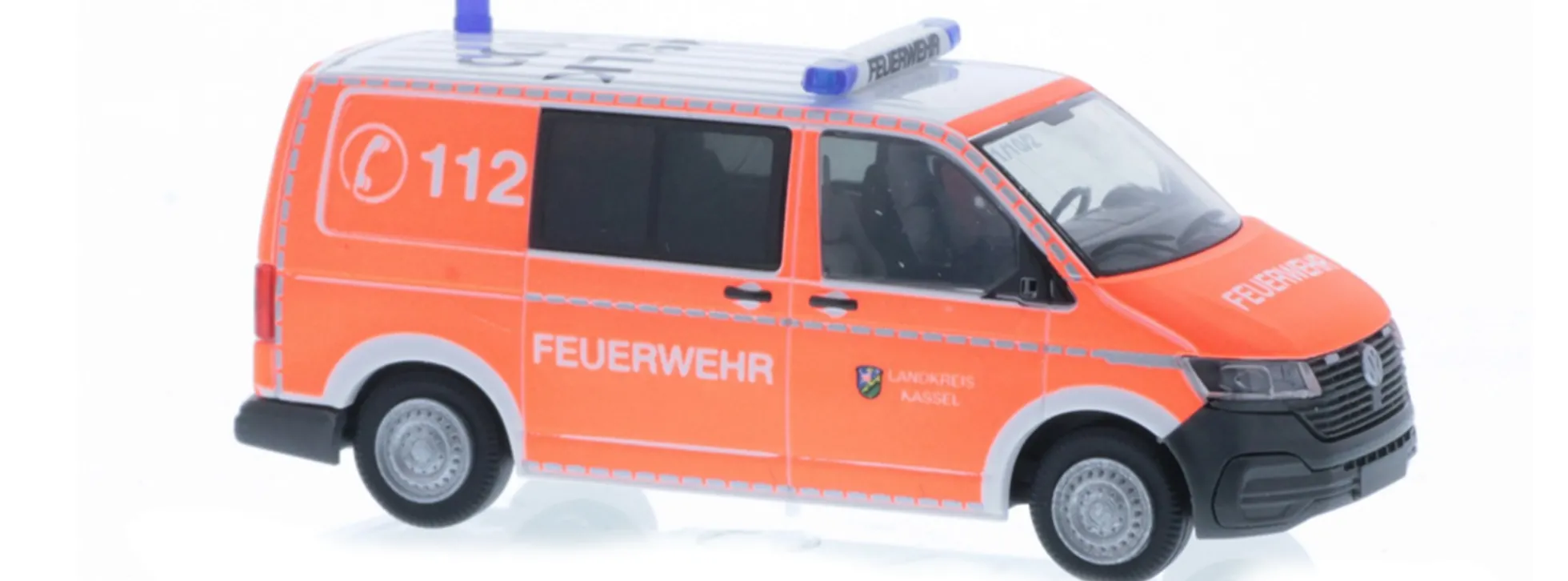 RIETZE 53895 VW T6.1 Halbbus Feuerwehr Landkreis Kassel Blaulichtmodell 1:87
