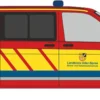 RIETZE 53911 VW T6 Halbbus Katastrophenschutz Brandenburg Blaulichtmodell 1:87