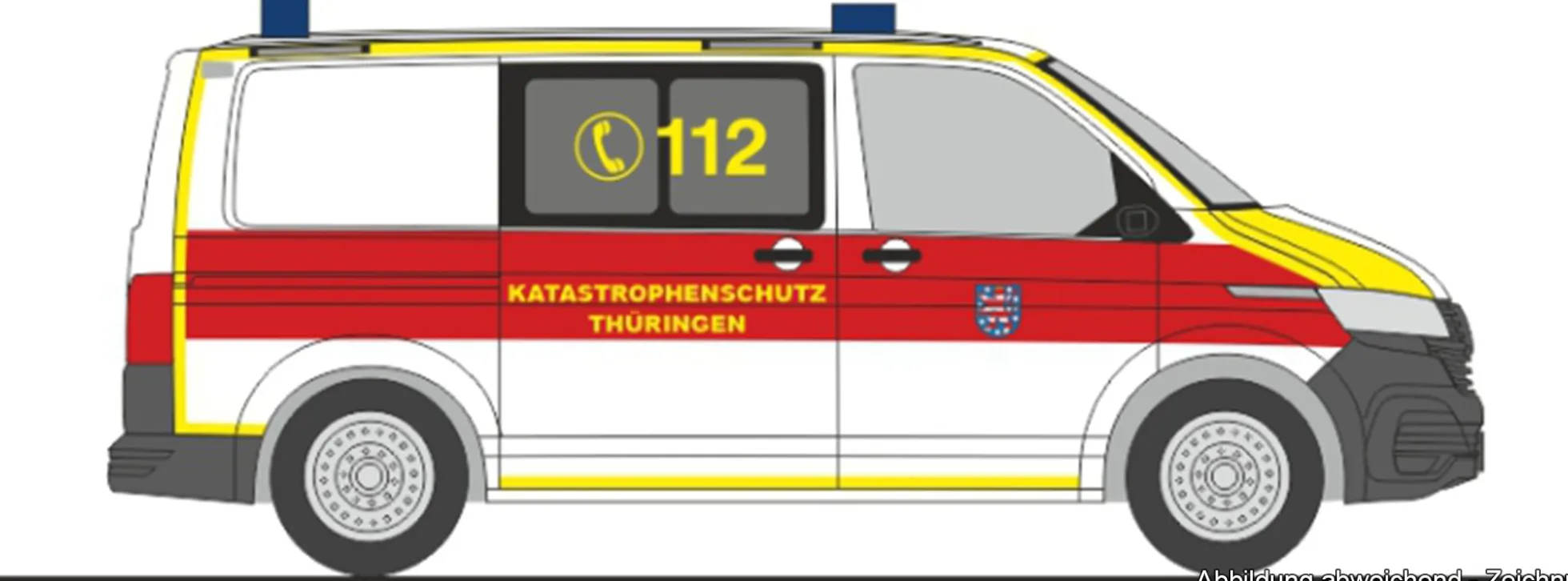 RIETZE 53991 VW T6.1 KdoW Katastrophenschutz Thüringen | Blaulichtmodell 1:87