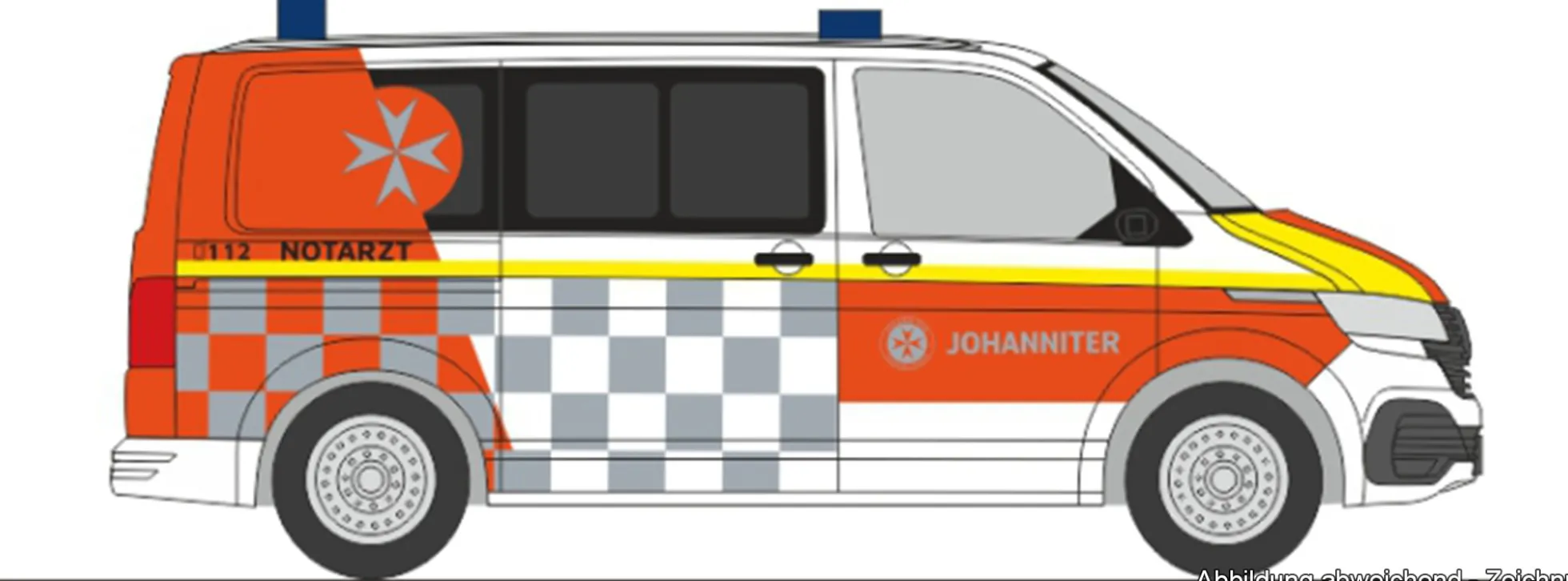 RIETZE 53979 VW T6.1 Notarzt Johanniter Mannheim | Blaulichtmodell 1:87
