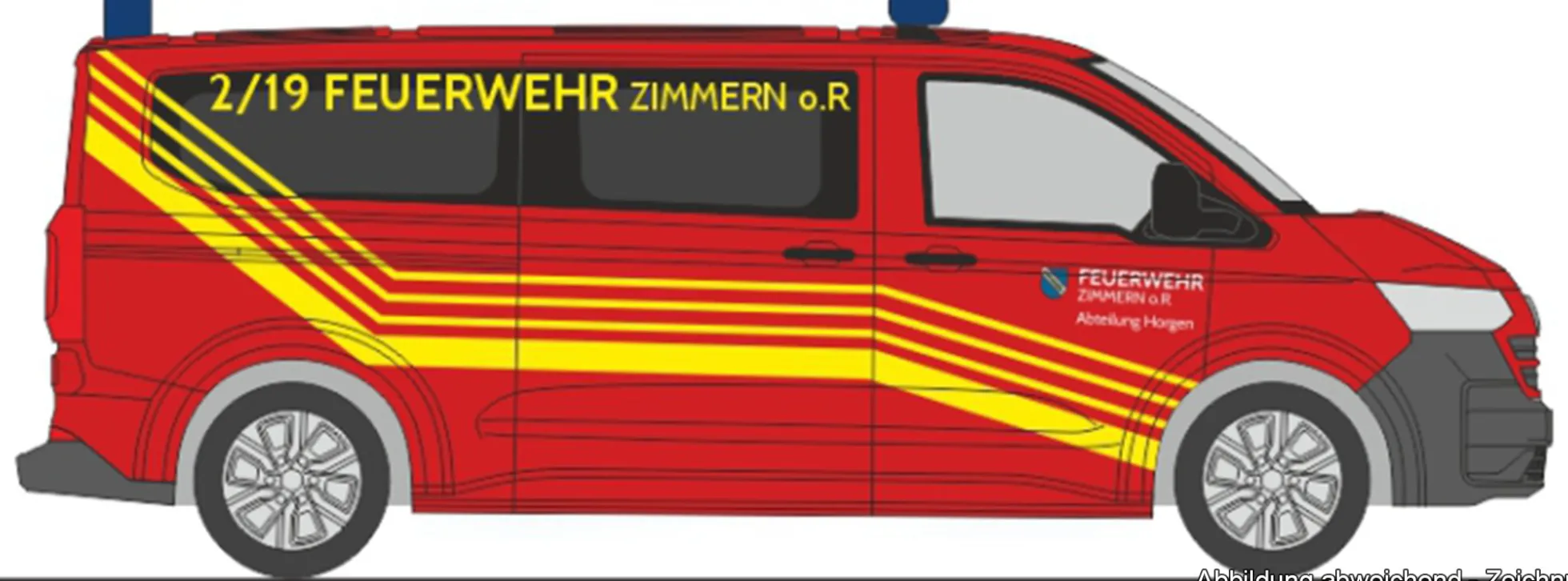 RIETZE 52103 VW Transporter FF Zimmern o.R. | Blaulichtmodell 1:87