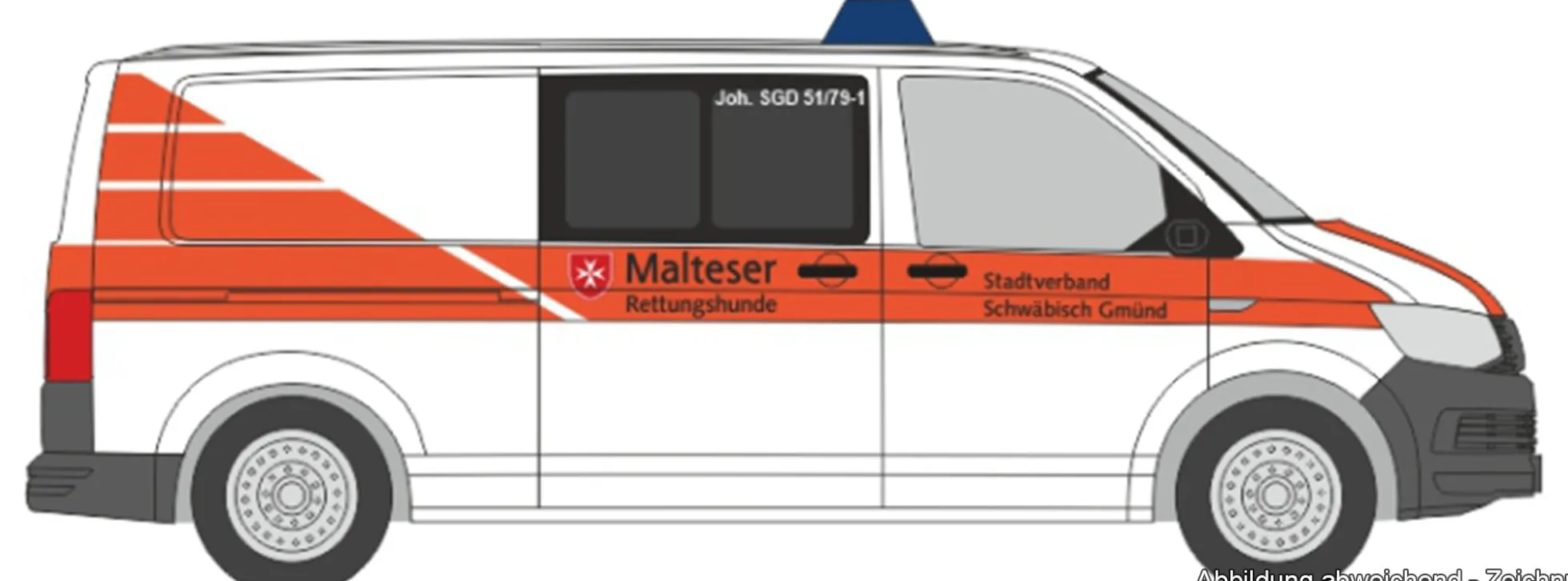 RIETZE 53976 VW T6 Rettungshunde Schwäbisch Gmünd | Blaulichtmodell 1:87