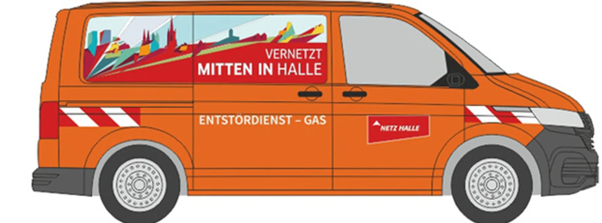 RIETZE 53815 VW T6.1 Transporter Entstördienst Halle Automodell 1:87