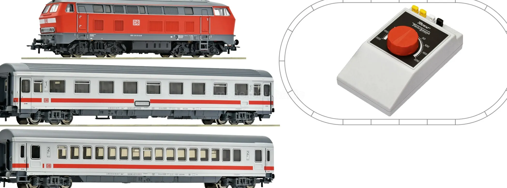 Roco 5100016 Analog-Startset BR 218 + Personenzug DB AG | GEOLINE | Spur H0