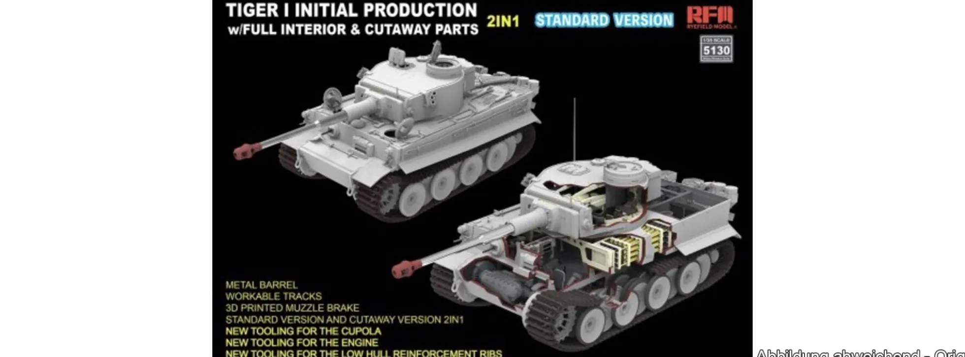 Rye-Field-Model RFM5130 Tiger I Initial Production Early 1943 | Panzer Bausatz 1:35