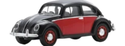 Schuco 451870004 VW Käfer schwarz/rot | Modellauto 1:87