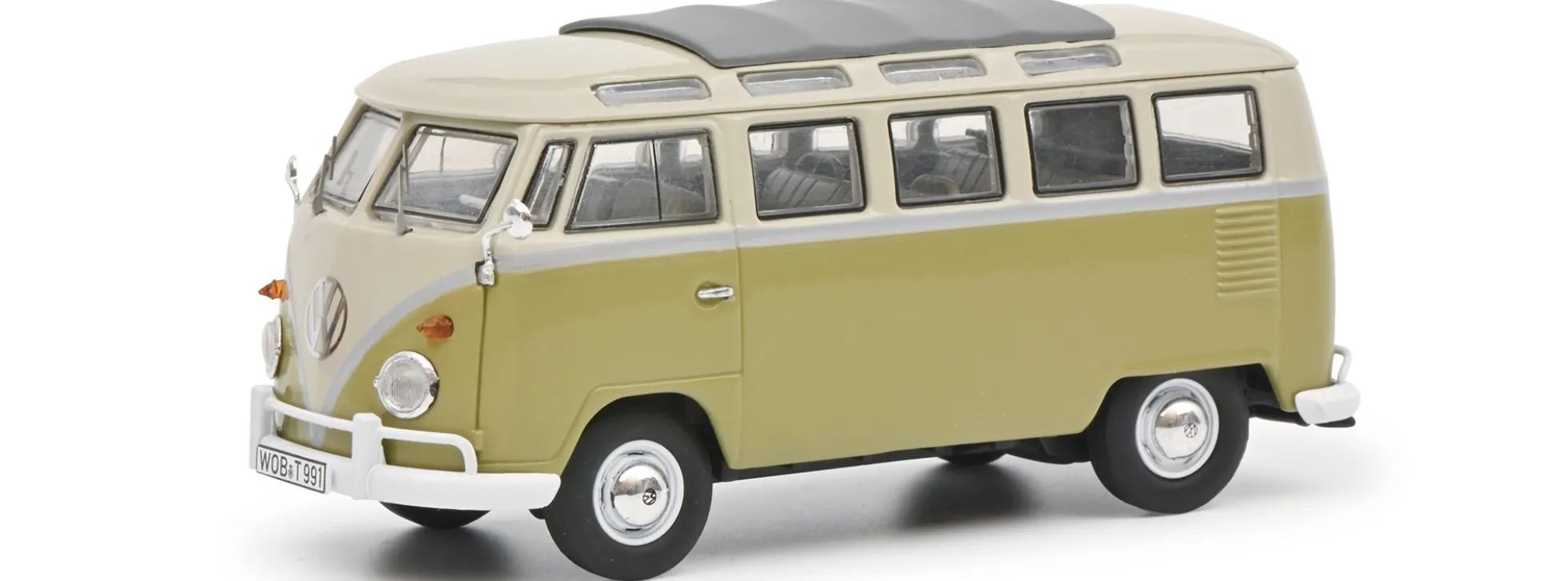 Schuco 450359200 VW T1b Samba grün/grau | Modellauto 1:43