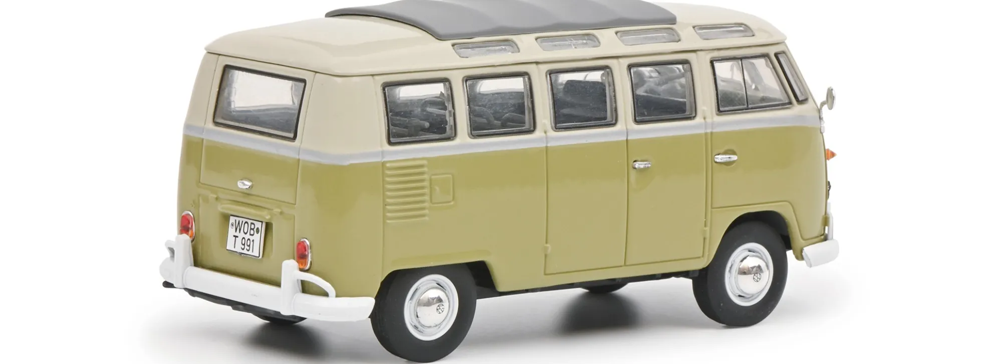 Schuco 450359200 VW T1b Samba grün/grau | Modellauto 1:43