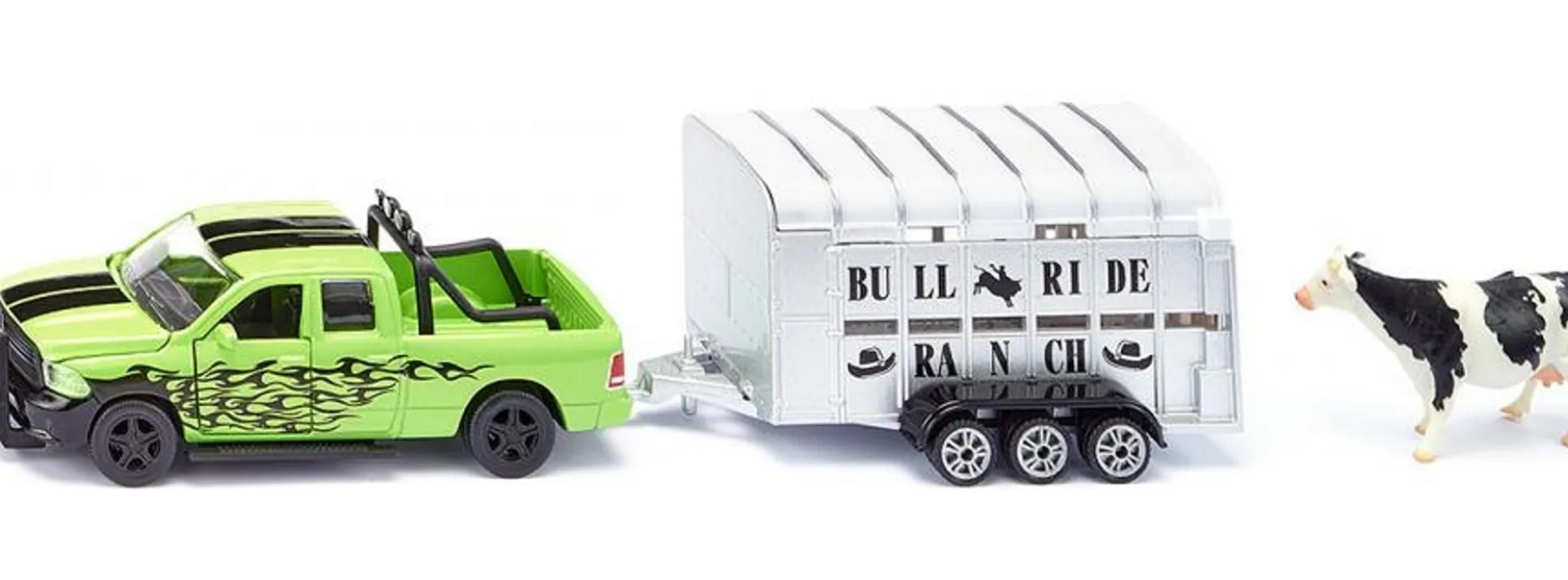 siku 1998 Dodge RAM 1500 mit Viehhänger | Agrarmodell 1:50