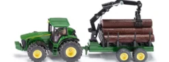 siku 1954 John Deere 8430 mit Forstanhänger | Traktormodell 1:50