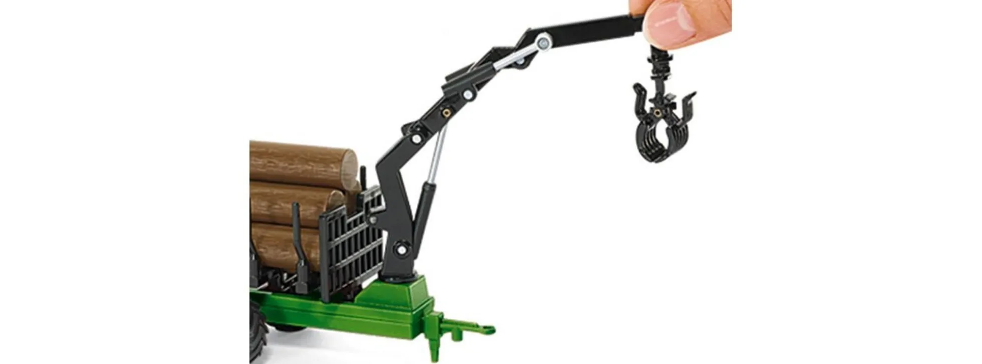 siku 1954 John Deere 8430 mit Forstanhänger | Traktormodell 1:50