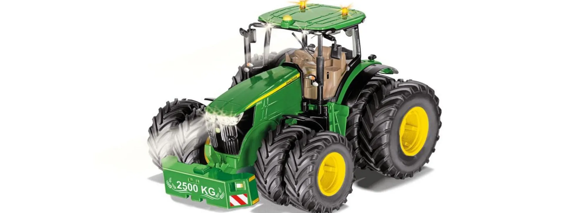 siku 6735 John Deere 7290R mit Doppelreifen und Bluetooth Schnittstelle | 1:32 | RC Traktor