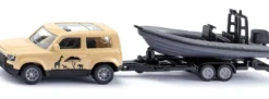 siku 1126 Land Rover Defender Safari mit Boot-Anhänger | Modellauto