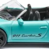 siku 1117 Porsche 911 Turbo S Cabriolet hellblau | Modellauto