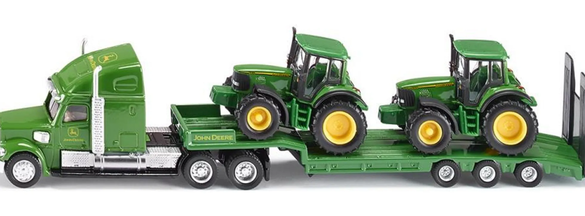 siku 1837 Tieflader mit John Deere Traktoren | LKW Modell 1:87